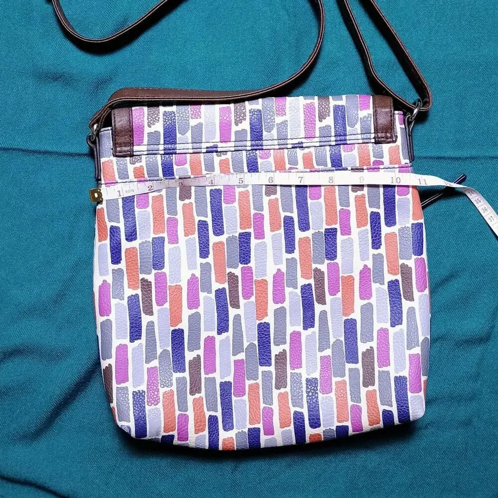 Relic Fossil Y2K Crossbody Bag - Multicolor Geo Pattern (EUC)